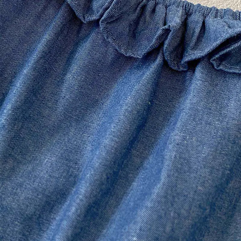 Baby Solid Color Stringy Selvedge Overalls