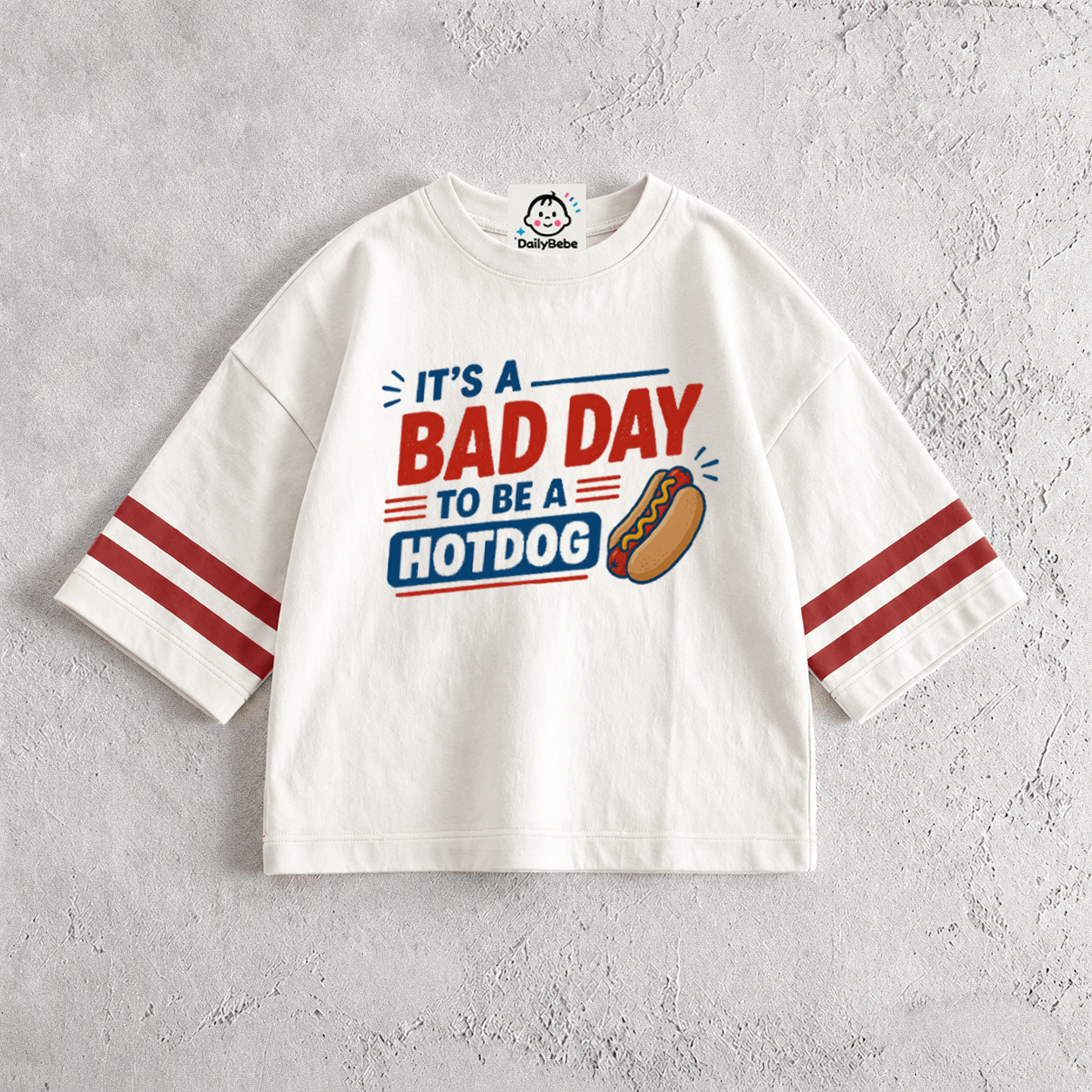 IT'S A BAD DAY TO BE A HOTDOG Baby & Kids Hotdog Printing T-Shirt (6M-9Y)