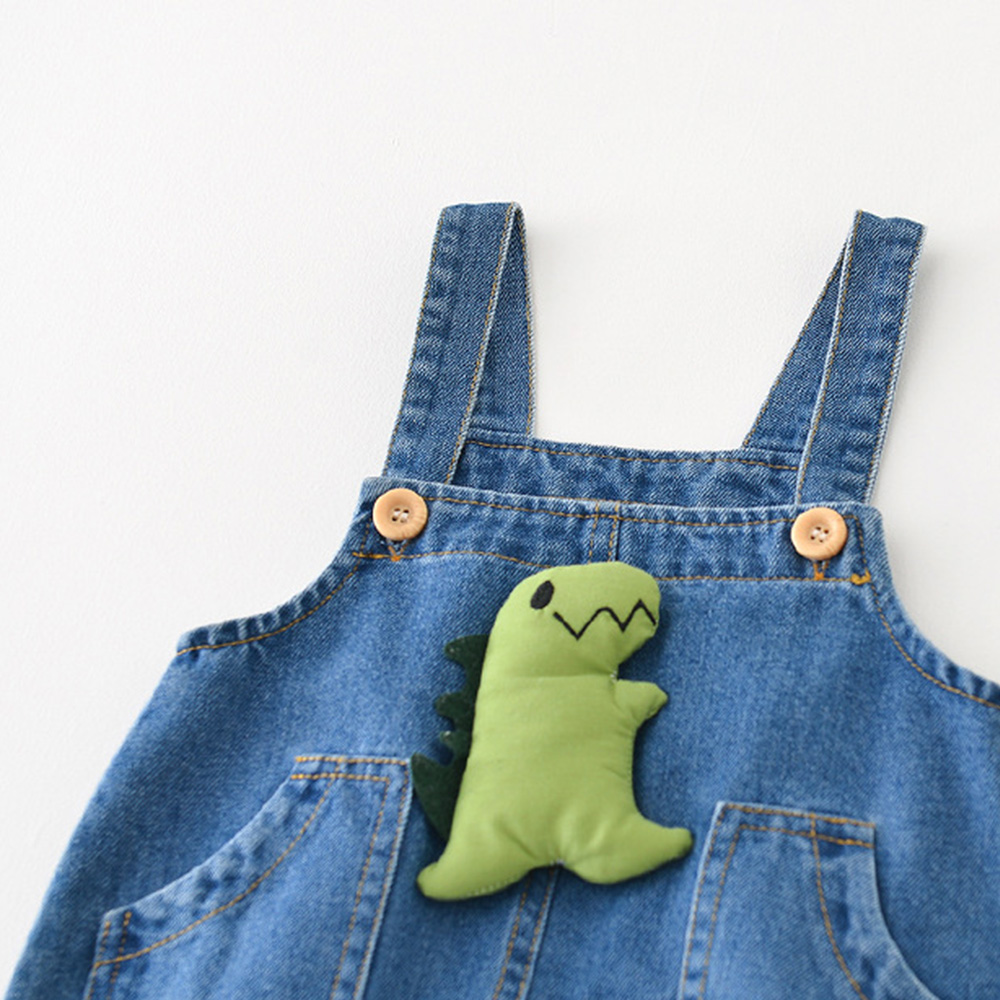 Baby 3D Dinosaur Denim Overalls