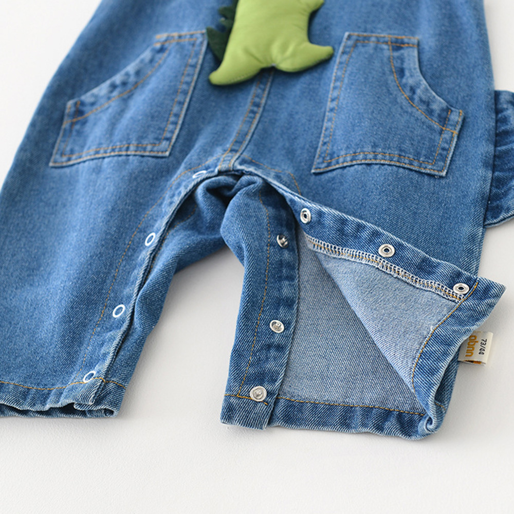 Baby 3D Dinosaur Denim Overalls