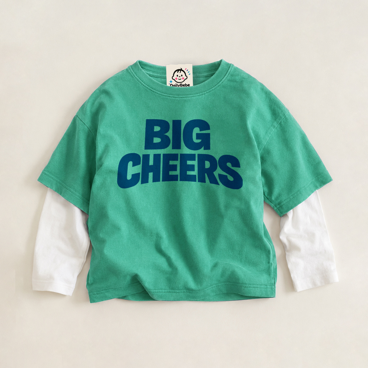 BIG CHEERS Baby & Kids Faux Two-Piece Tee (6M-12Y)