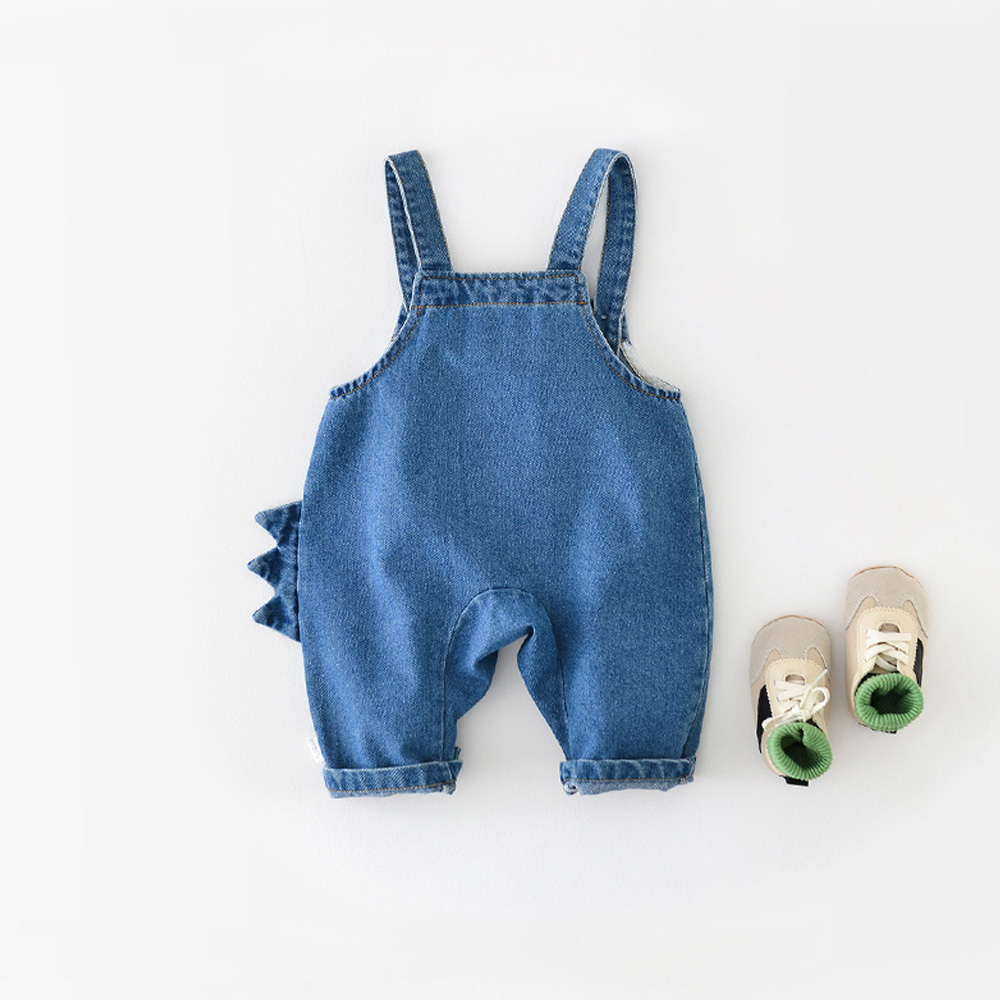 Baby 3D Dinosaur Denim Overalls