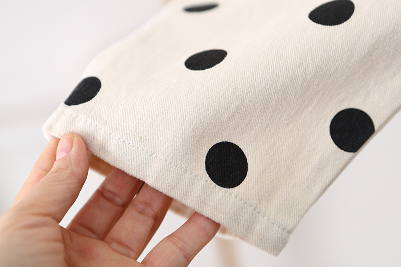 Toddler Lovely Black Dots Pocket Overalls