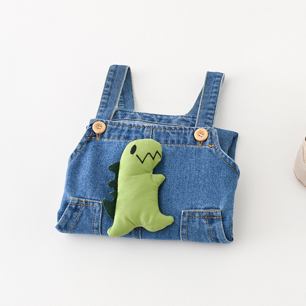 Baby 3D Dinosaur Denim Overalls