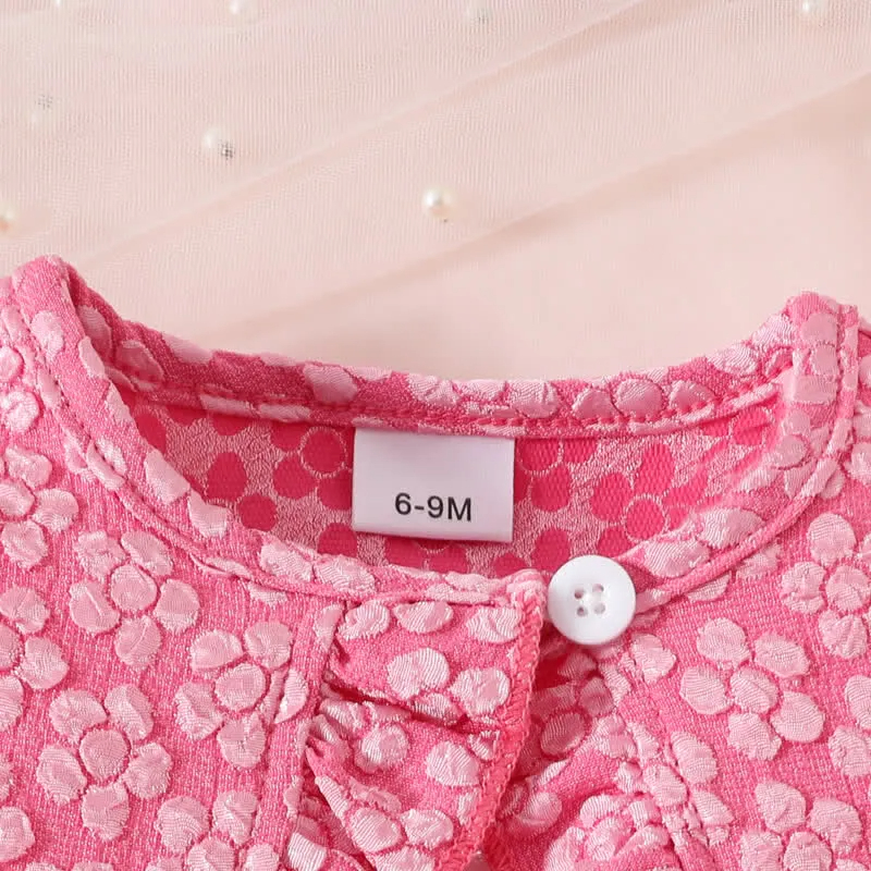 Baby 2-Piece Ruffled Butterfly Dress Set with Headband