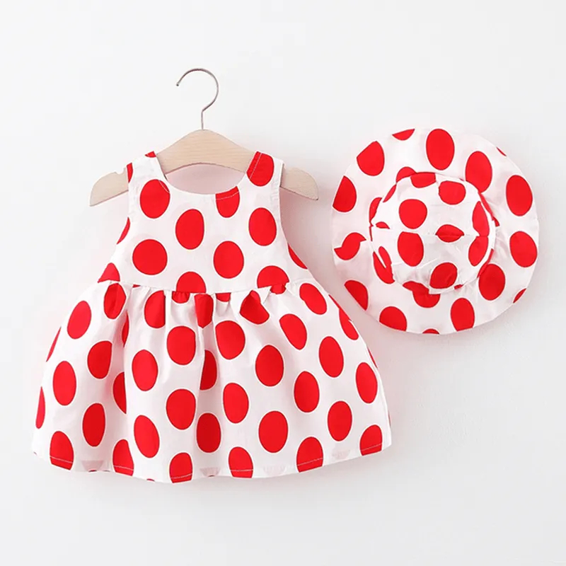 Baby Big Polka Dot Dress with Hat