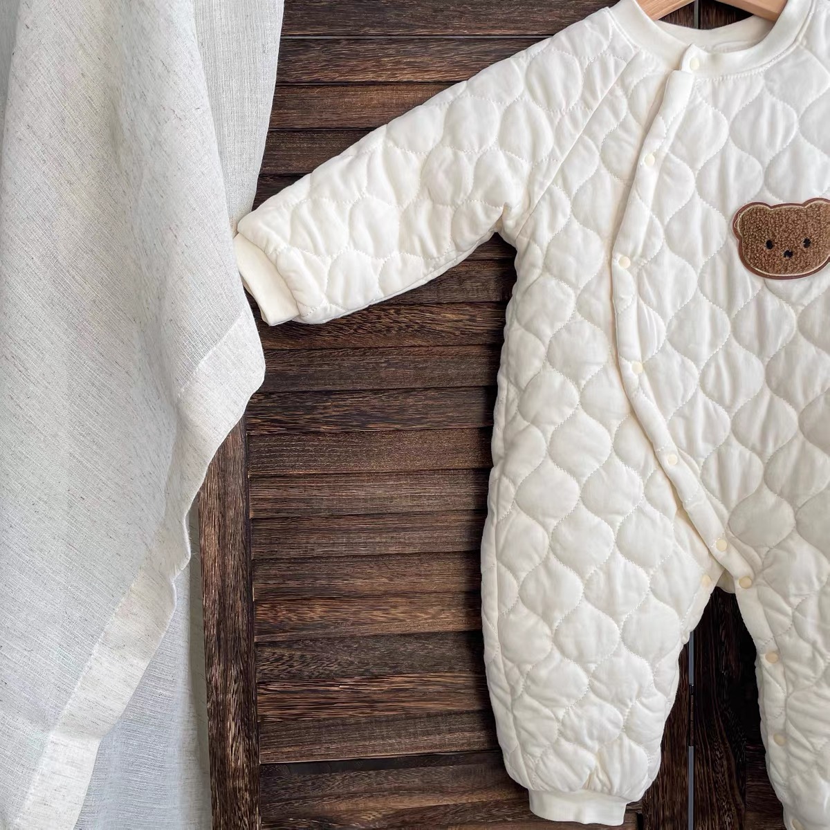 Baby Newborn Warm Bear Crawling Suit