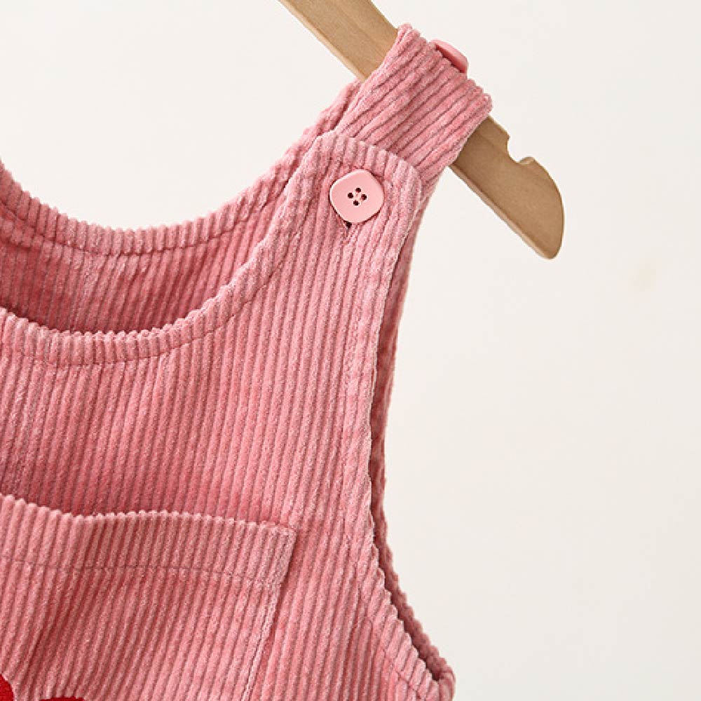 DailyBebe Kids Cartoon Mushroom Corduroy Overalls