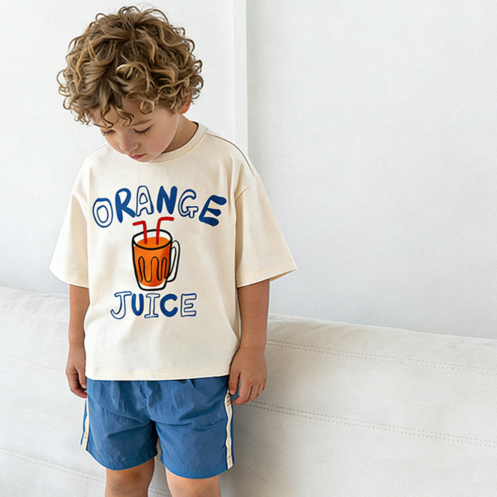 ORANGE JUICE Baby & Kids Slogan Tee Shorts Set