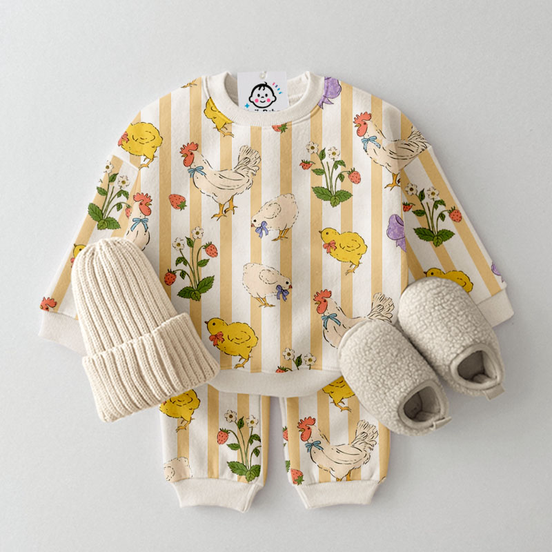 Baby Toddler Chick Pattern 2-Piece Set