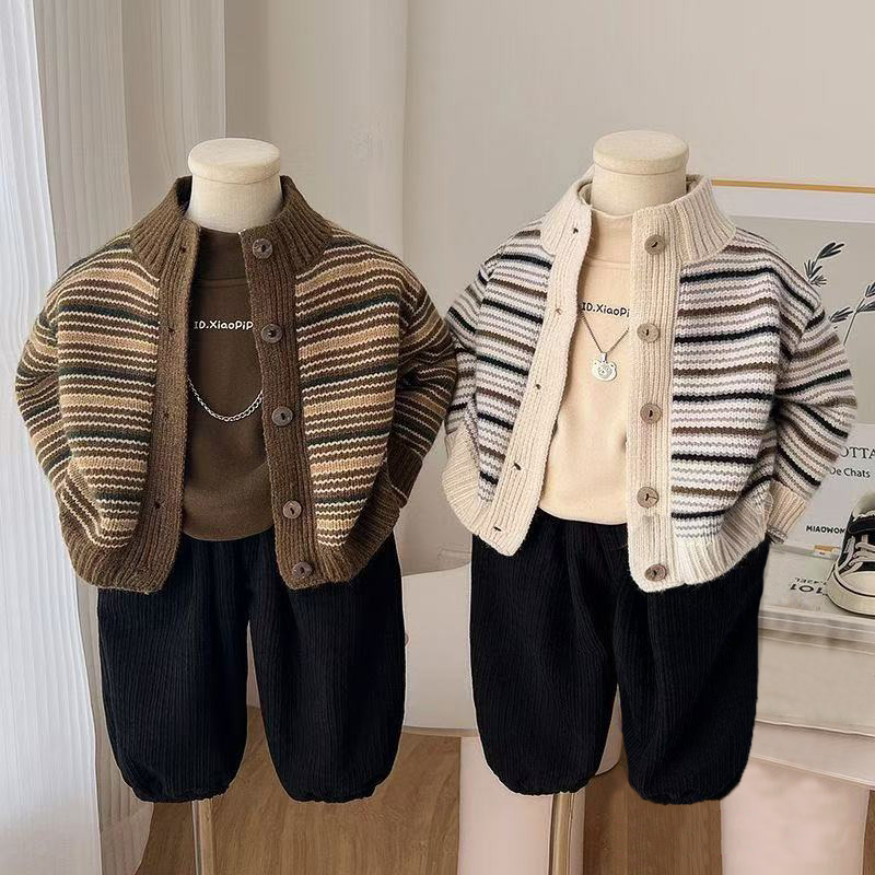 Baby Toddler Striped Cardigan Sweater