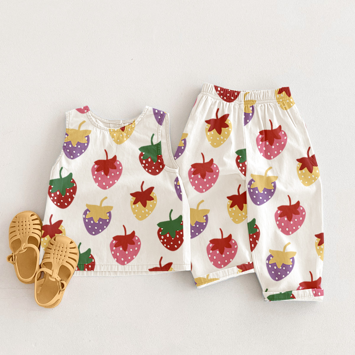 Baby & Kids Colorful Strawberry 2 Piece Set