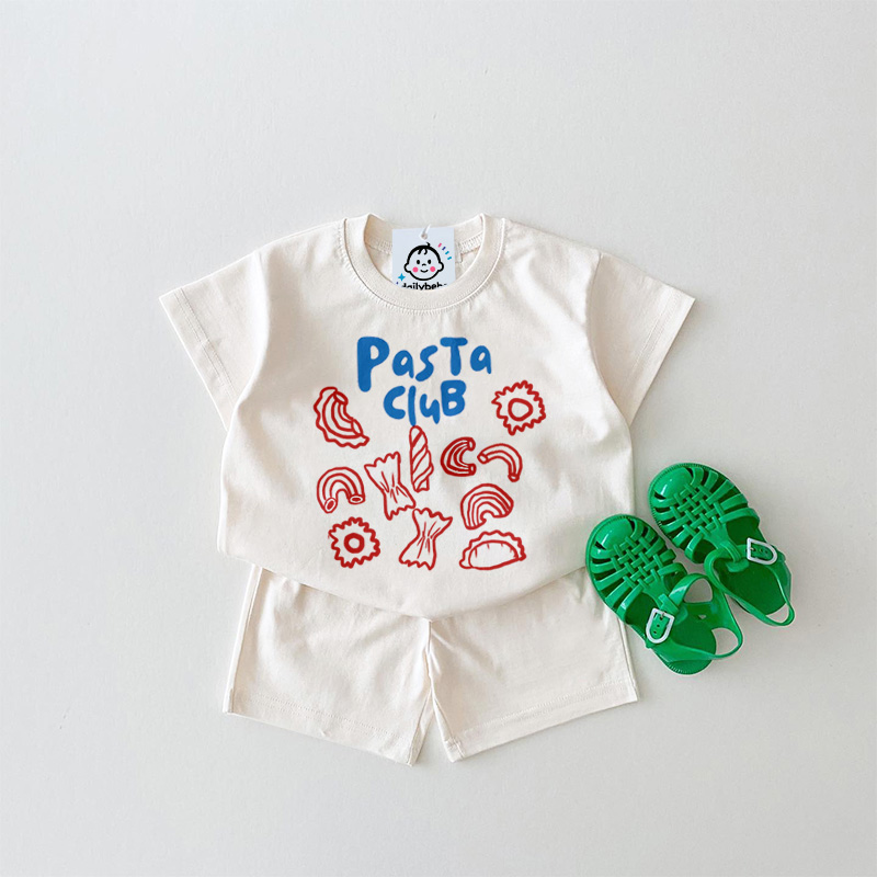 PASTA CLUB Baby Slogan White  Set 
