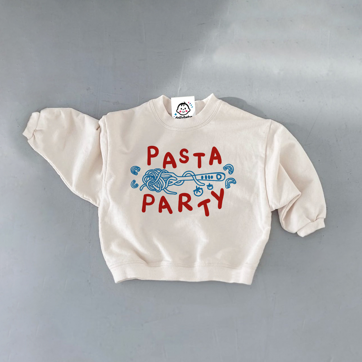 PASTA PARTY Baby White Sweatshirt