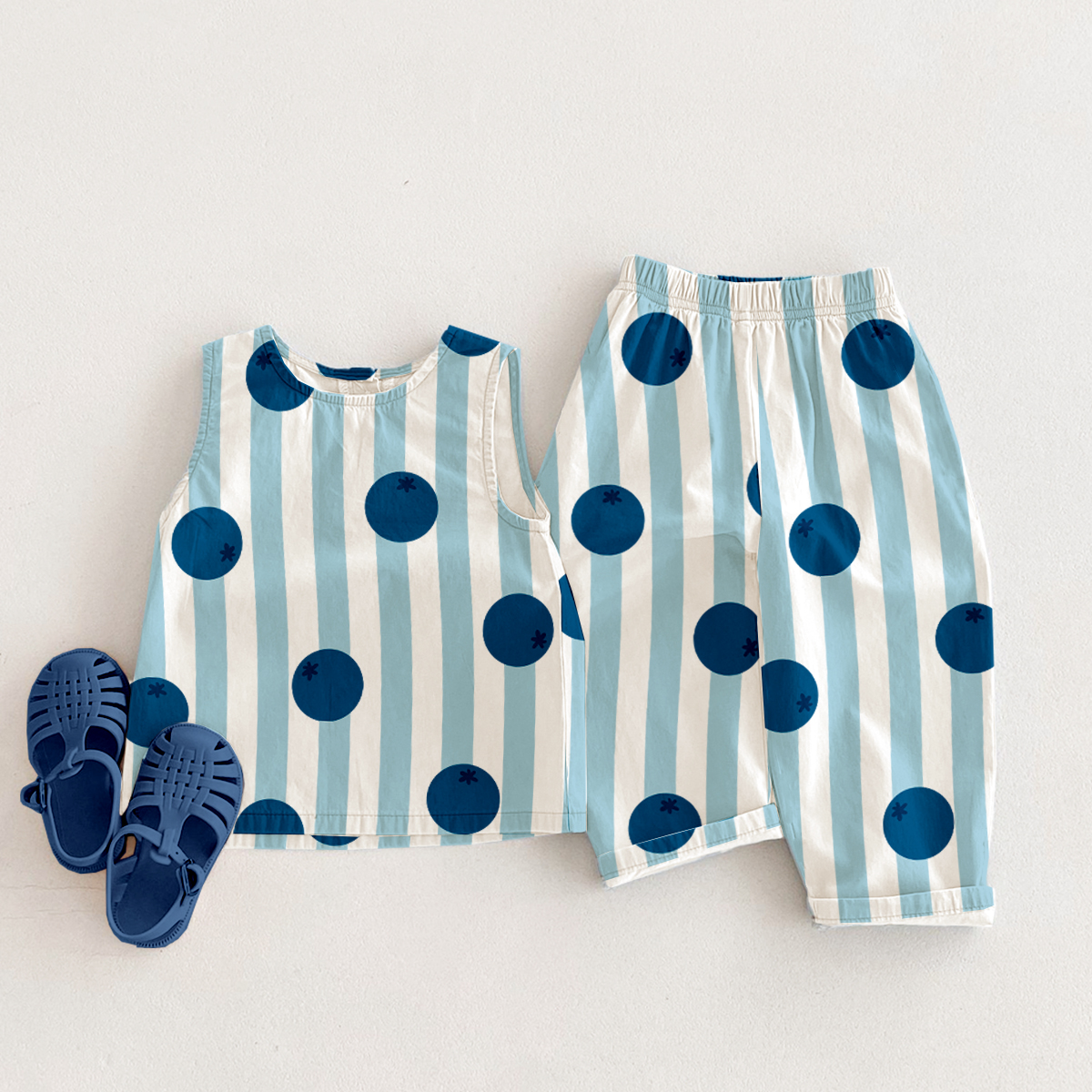 Baby & Kids Blueberry Stripe 2 Piece Set
