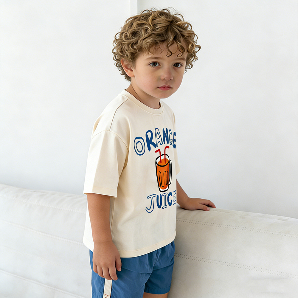 ORANGE JUICE Baby & Kids Slogan Tee Shorts Set