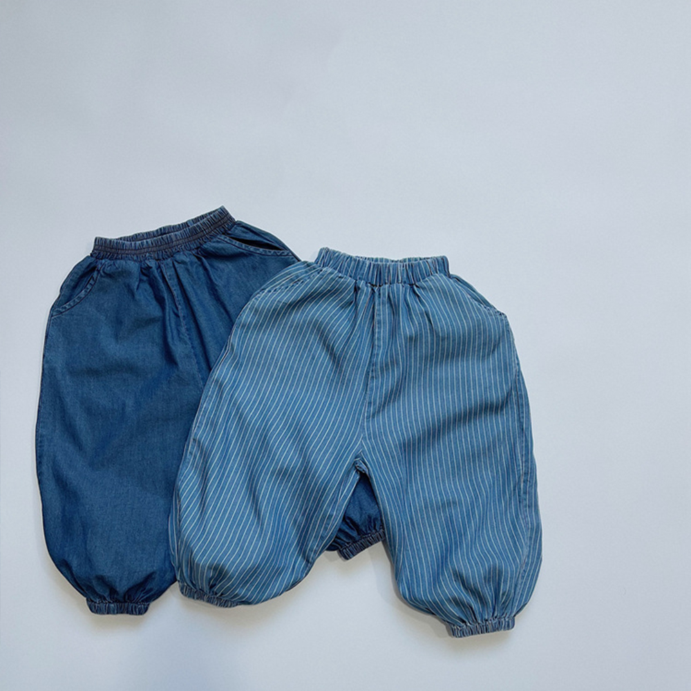 Toddler Kids Stripe Denim Pants