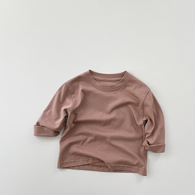 Toddler Retro Solid Color Casual T-Shirt