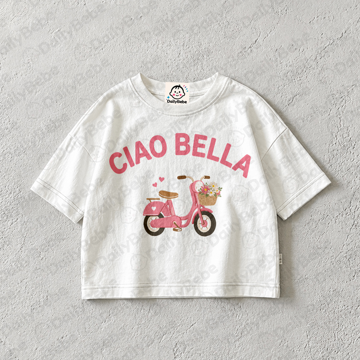 CIAO BELLA Baby & Kids Flowers Bike T-Shirt (6M-12Y)