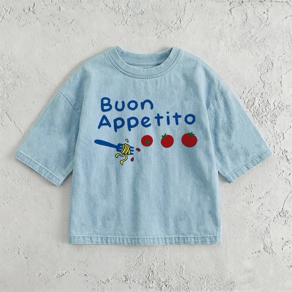 BOUN APPTITO Baby & Kids PASTA Washed T-Shirt (6M-12Y)