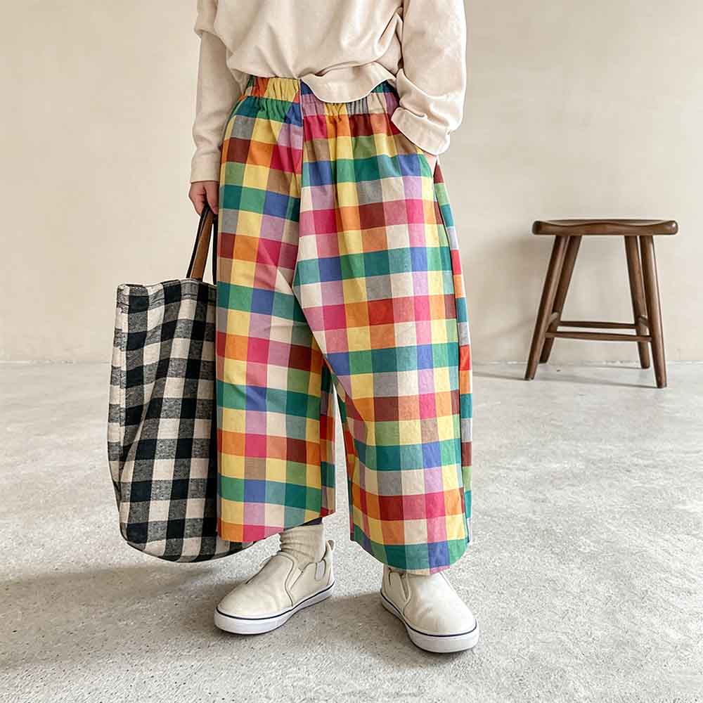 Baby & Kids Colorful Plaid Print Pants