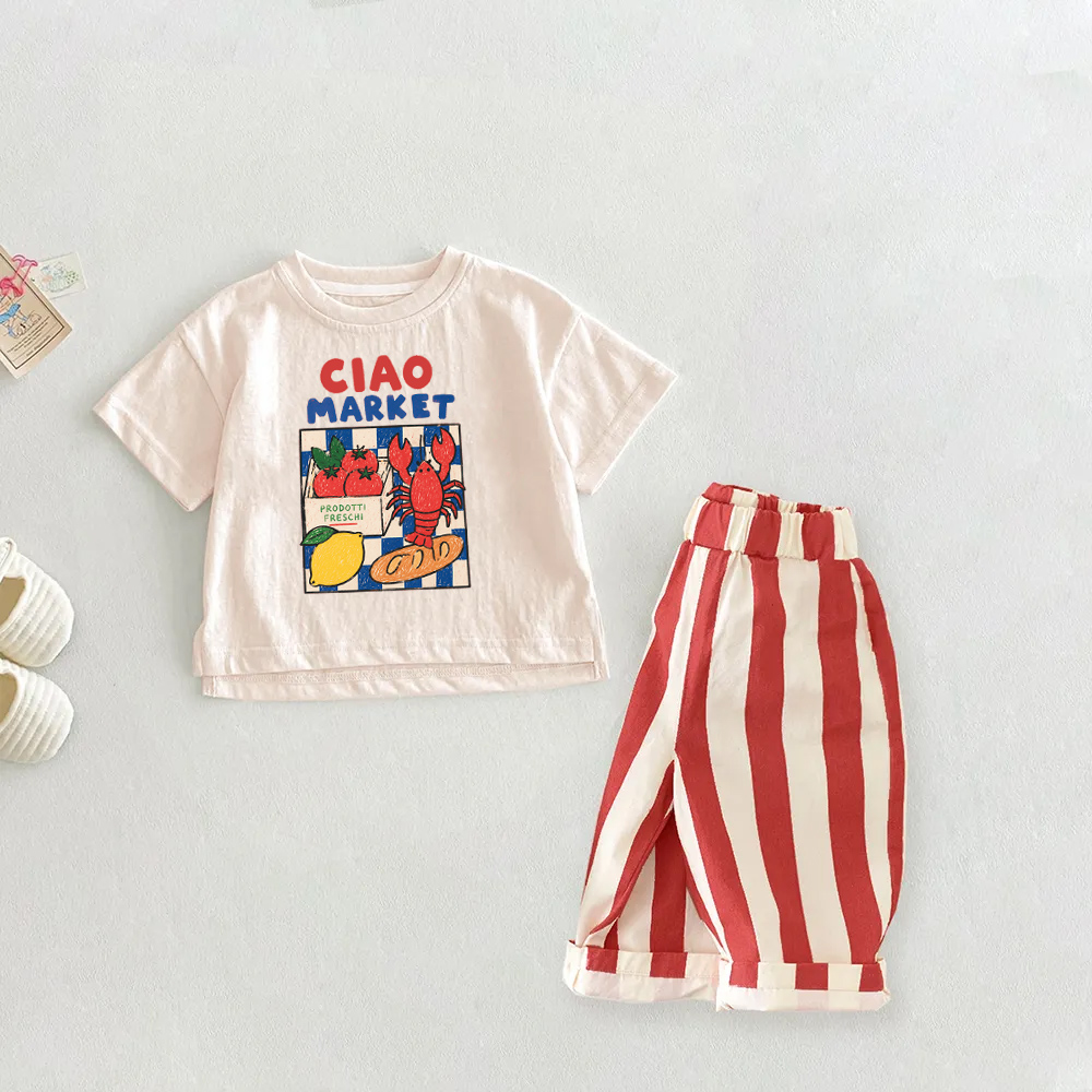 CIAO MARKET Baby Toddler Lemon Lobster Bread 2-Piece Set