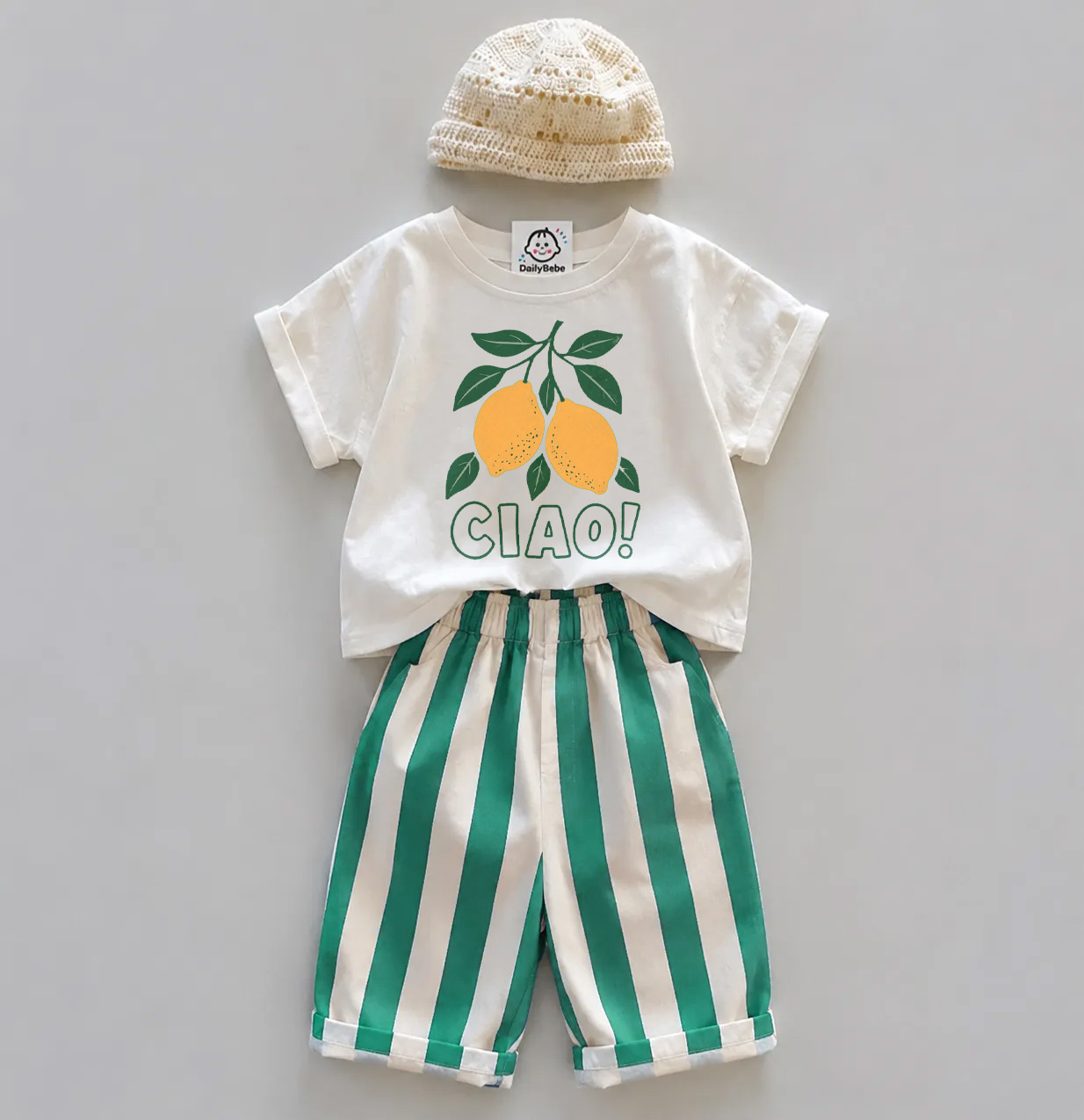CIAO BABY Baby Toddler Lemon 2-Piece Set