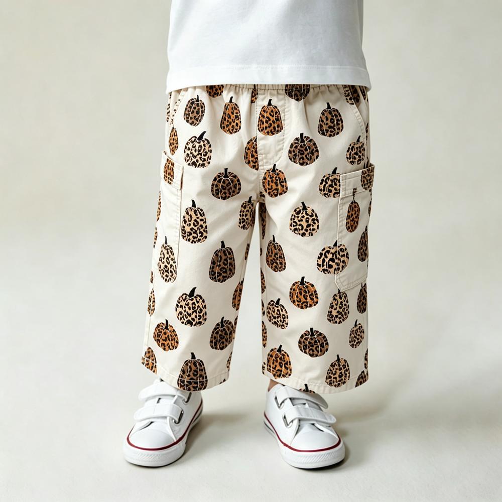 Baby & Kids Leopard Print Pumpkin Pockets Pants