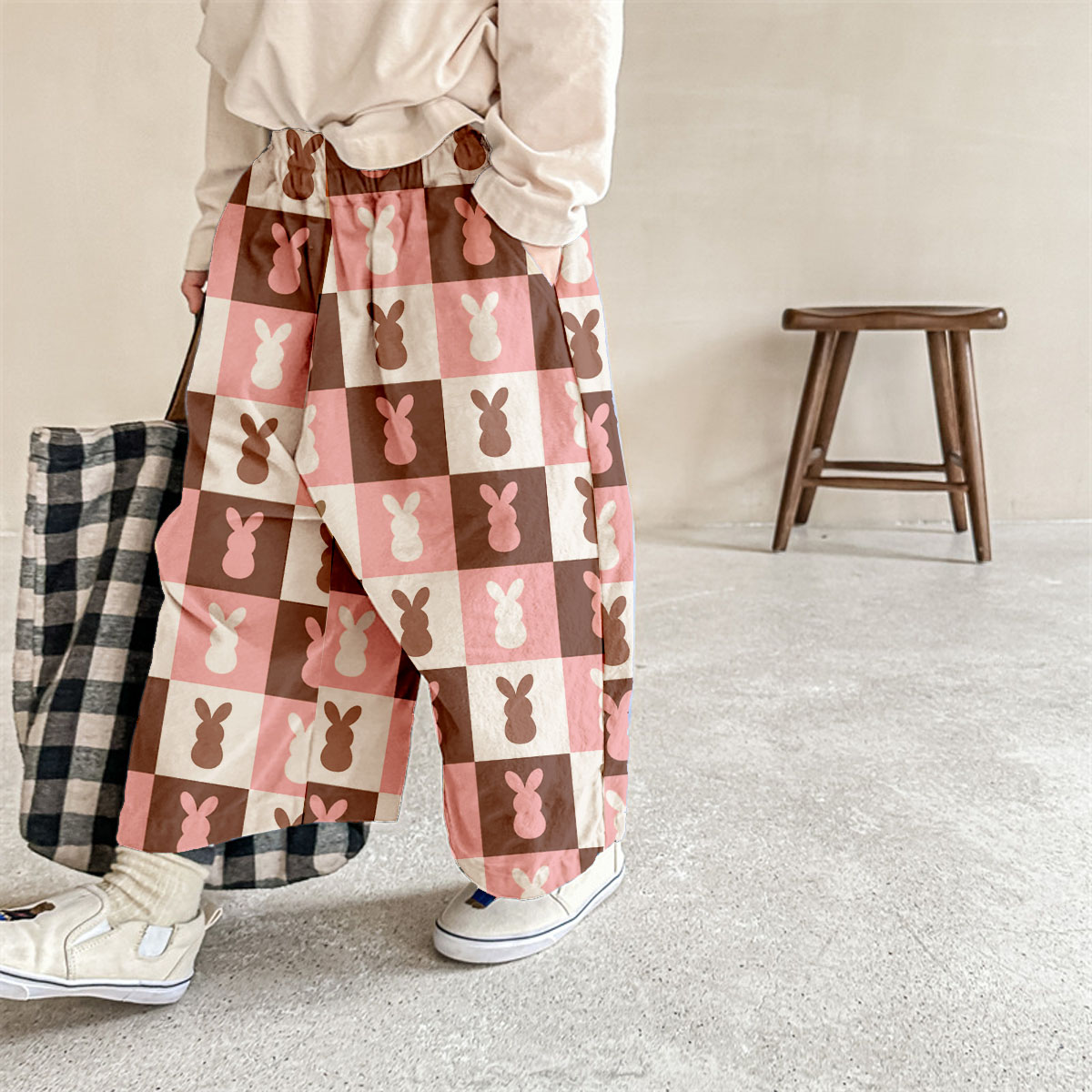 Baby & Kids Rabbits Plaid Pattern Pants