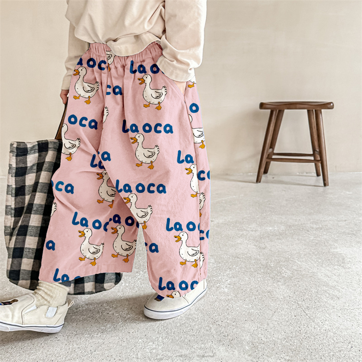 LA OCA Baby & Kids "The Goose" Pattern Pants