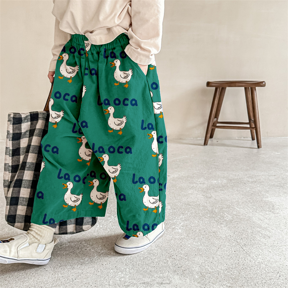 LA OCA Baby & Kids "The Goose" Pattern Pants