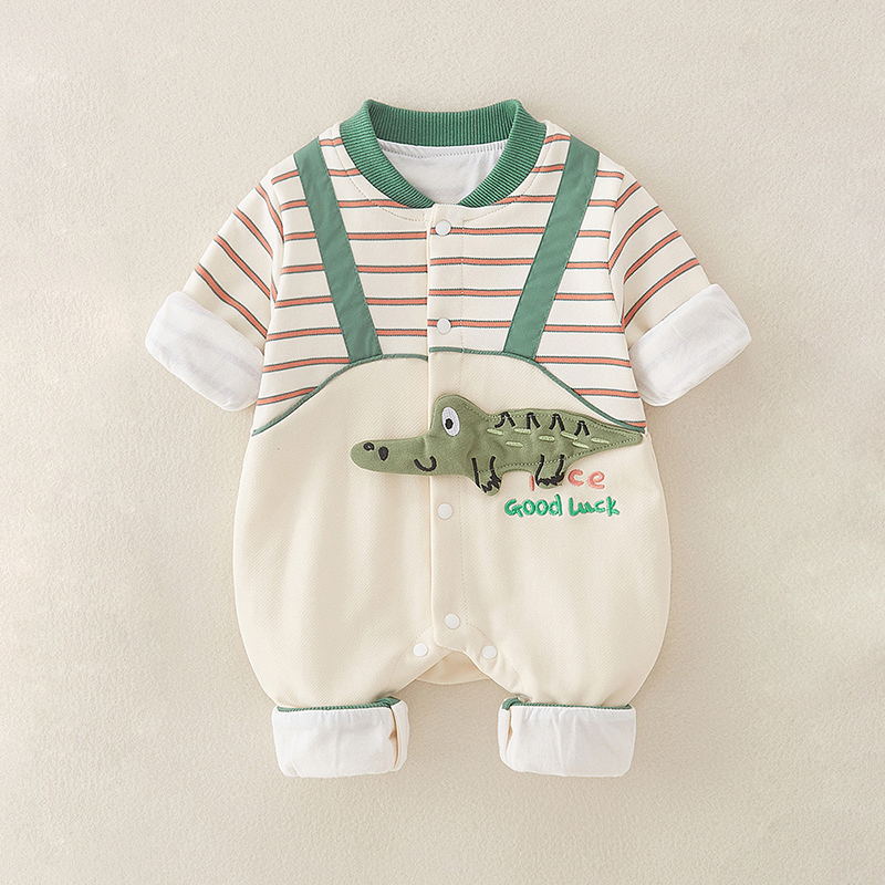 Baby 3D Crocodile Stripe Jumpsuit