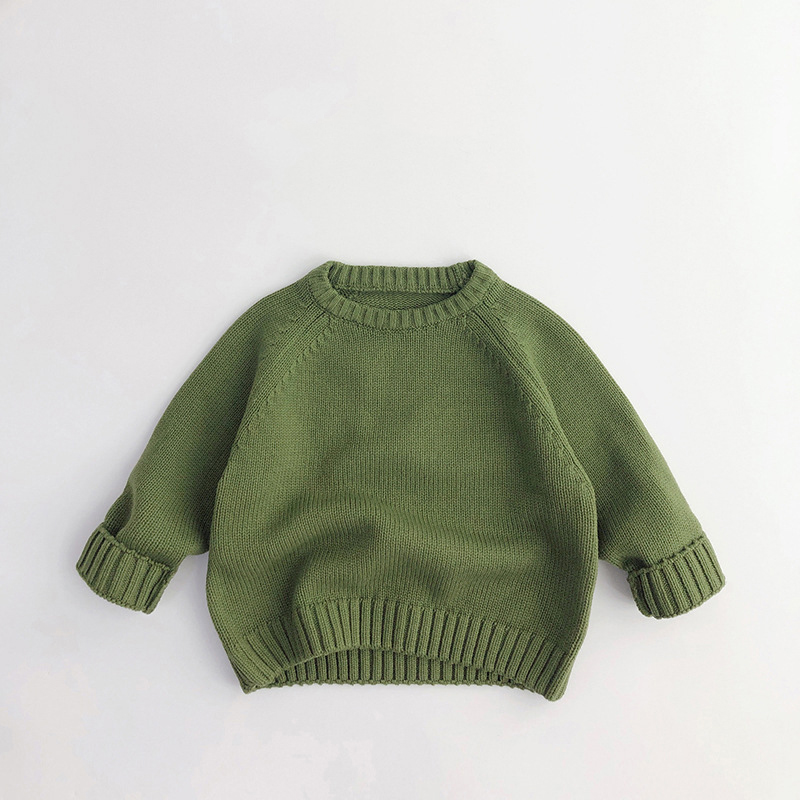Toddler Solid Color Pullover Sweater