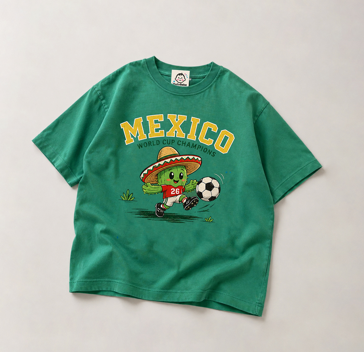 MECICO Baby & Kids Cactus Football  T-Shirt (6M-12Y)