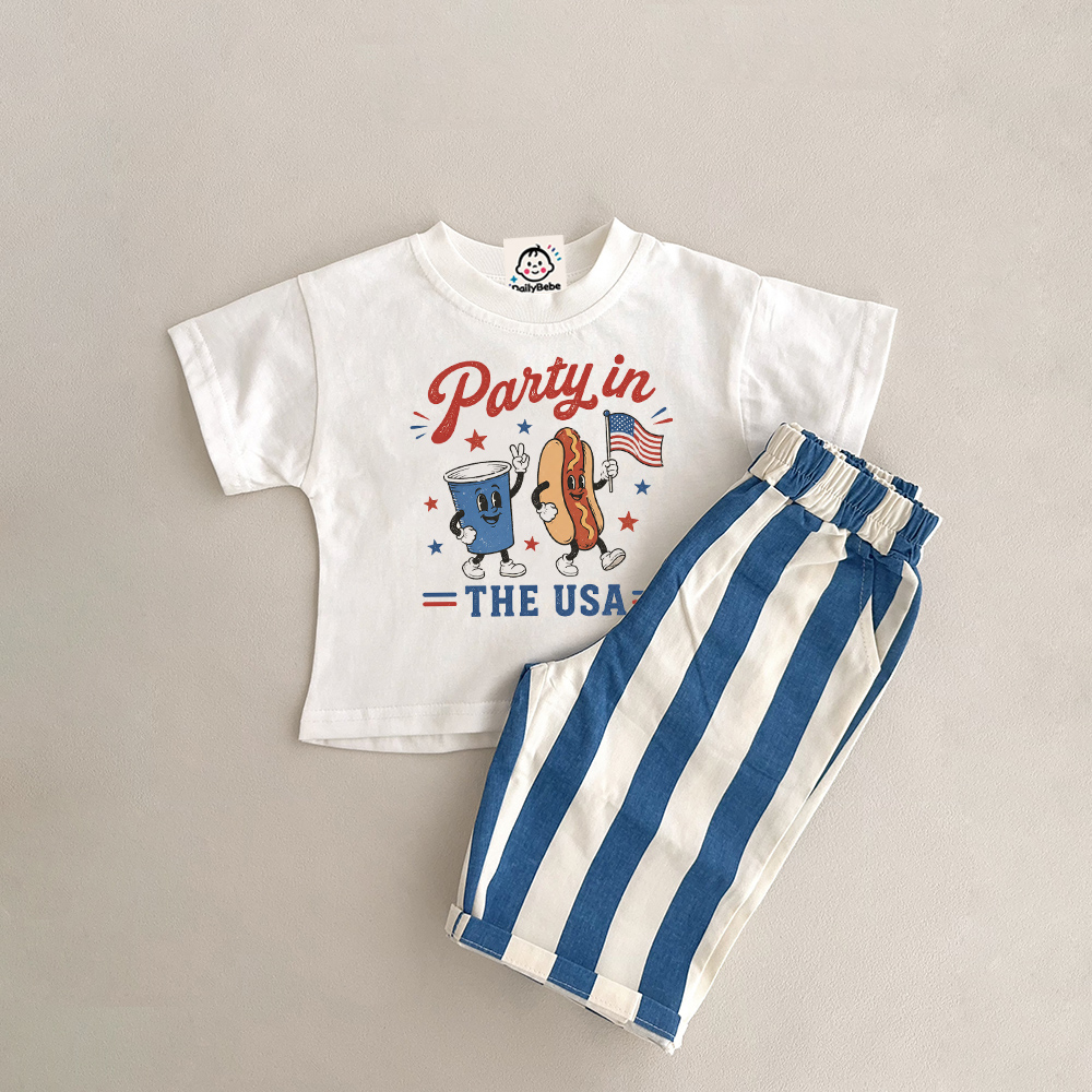 PARTY IN THE USA Baby Toddler Hotdog 2-Piece Set