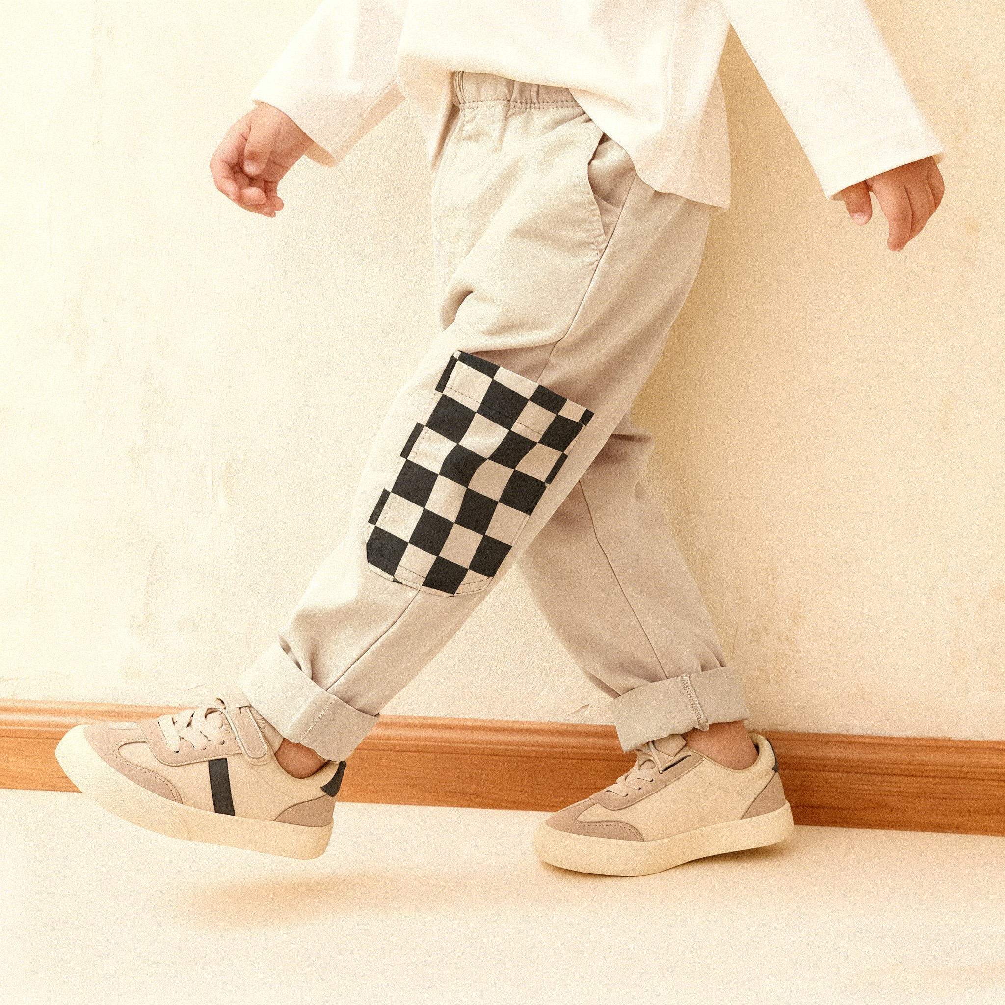 Baby & Kids Plaid Contrasting Pants
