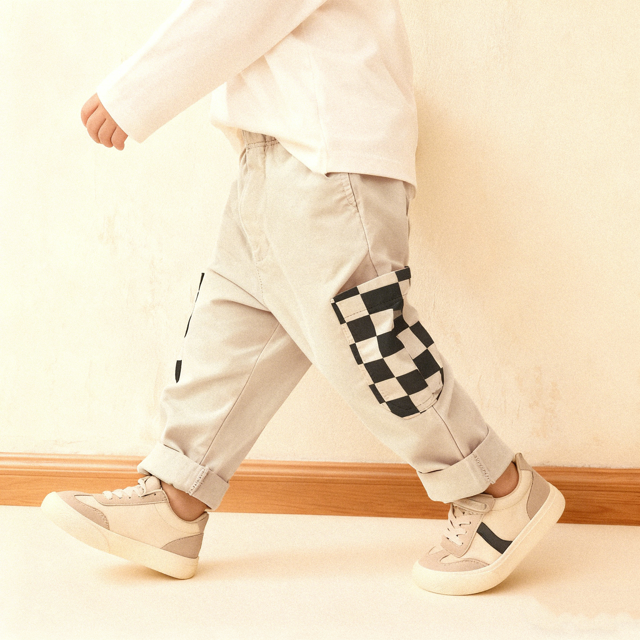 Baby & Kids Plaid Contrasting Pants