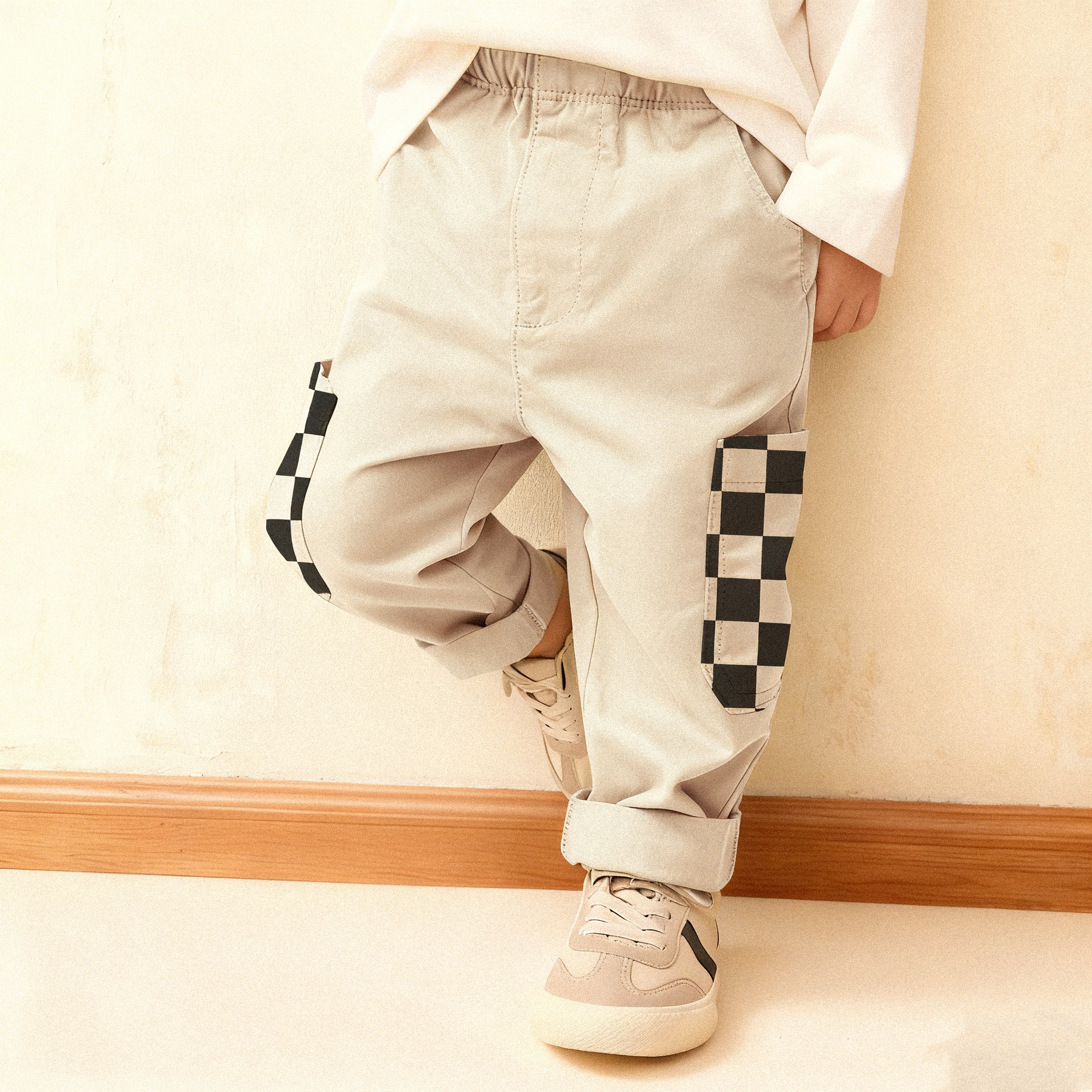 Baby & Kids Plaid Contrasting Pants