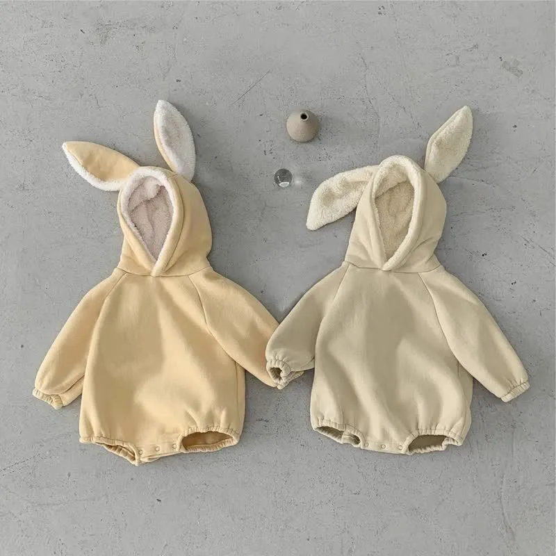 [Copy]Baby Carrot Rabbit Ear Romper with Hat
