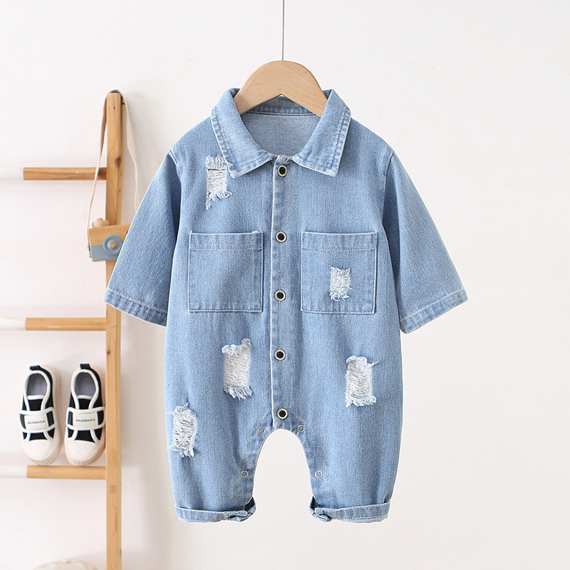 Baby Denim Blue Romper