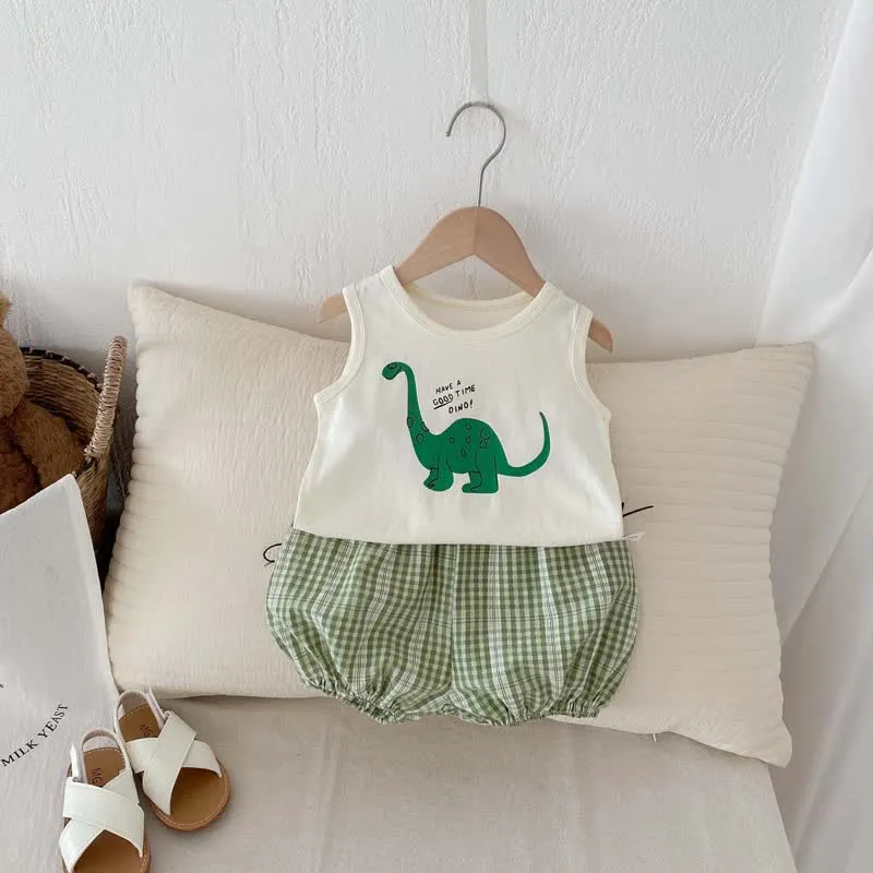 HAVE A GOOD TIME DINO Baby Tank Top/Shorts