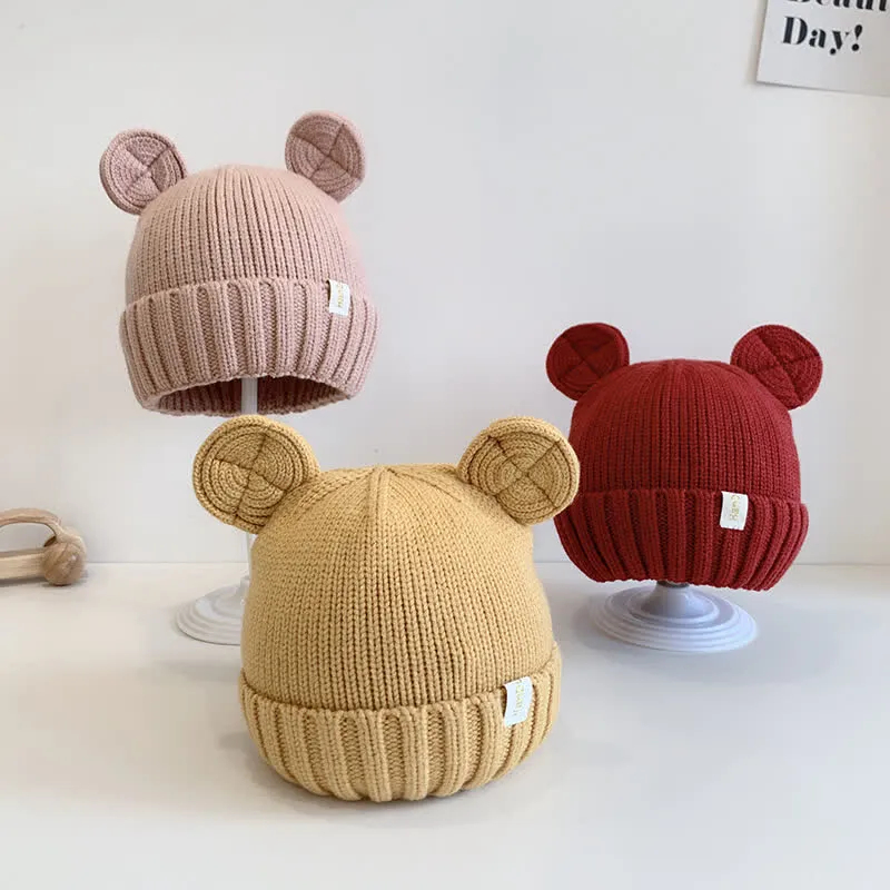 Baby Bear Ears Knitted Beanie