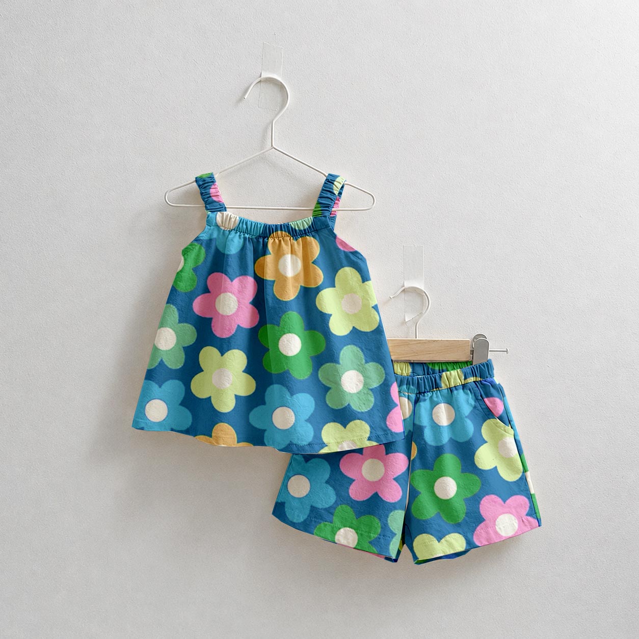 Baby & Kids Colorful Flowers Tank and Shorts Set