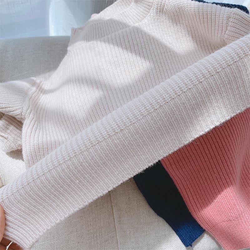 Baby Toddler Solid Color Loose Sweater