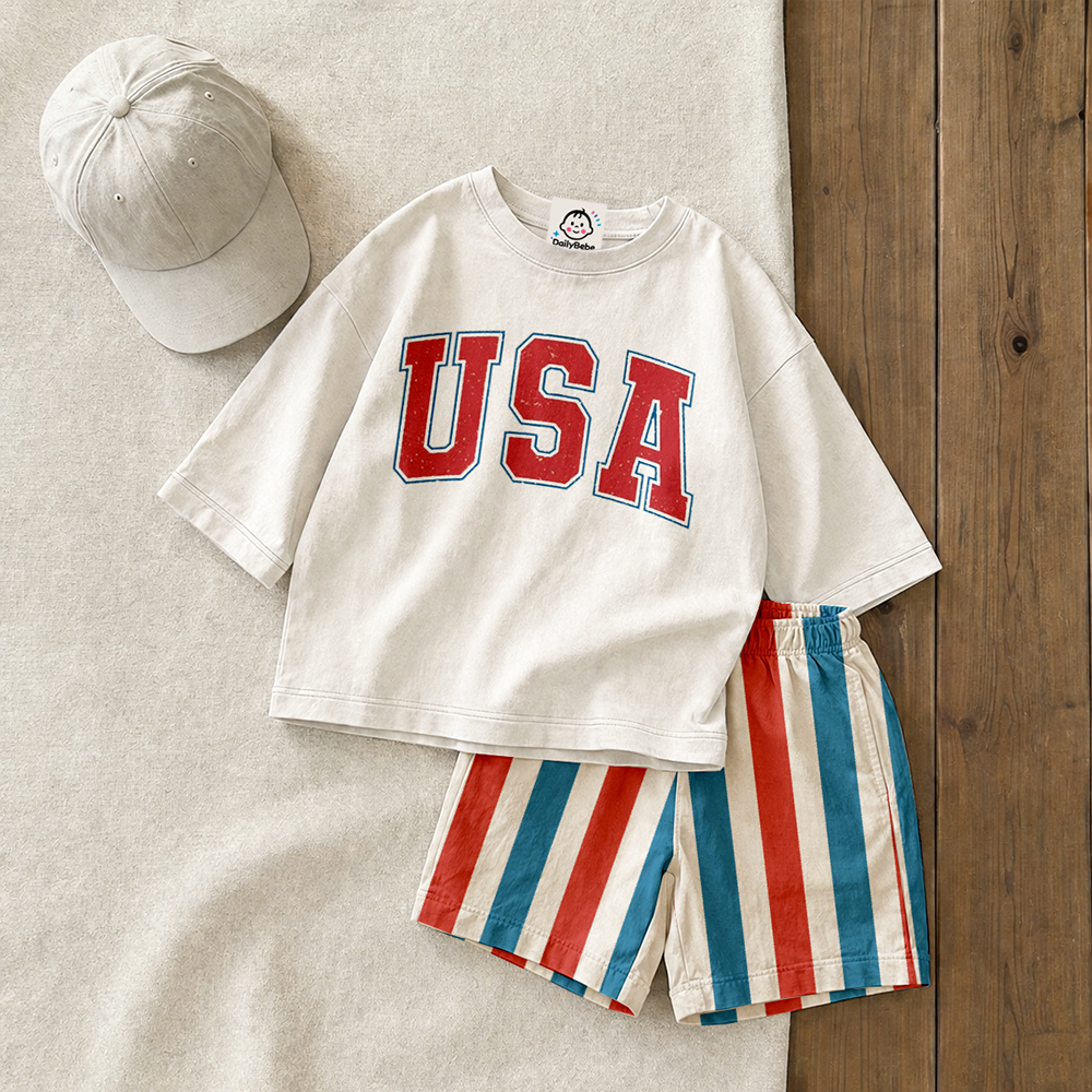 Baby & Kids Dog Skateboard Colorful Plaid 2 Piece Set