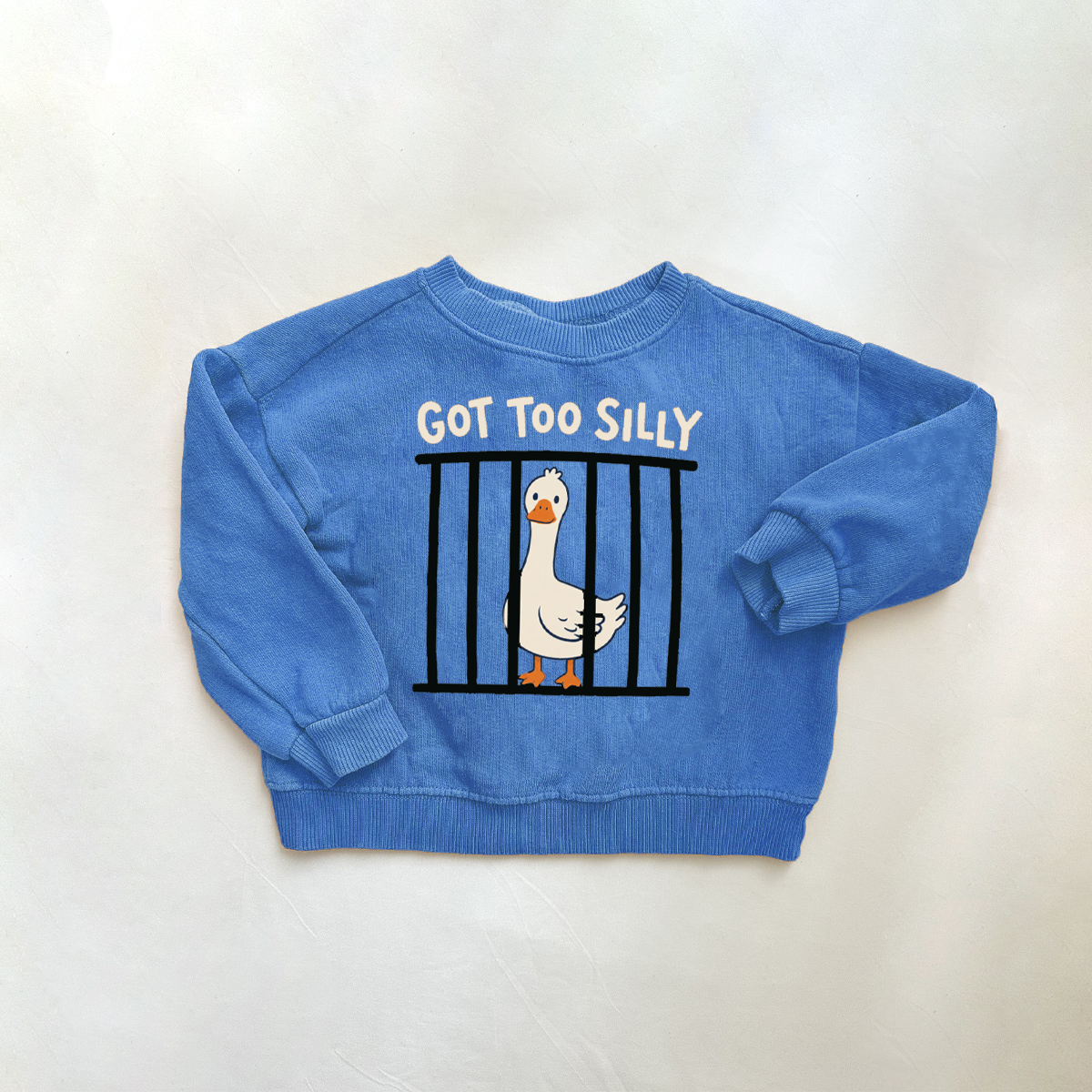 GOT TOO SILLY Baby & Kids Goose Blue Sweatshirt