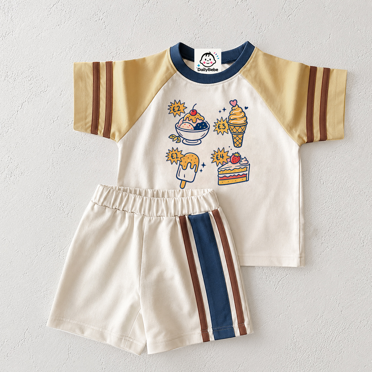 Baby Kids Cake Printing Retro Set 