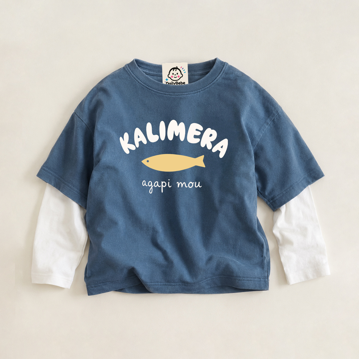 KALIMERA Baby & Kids Sardines Faux Two-Piece Tee (6M-12Y)