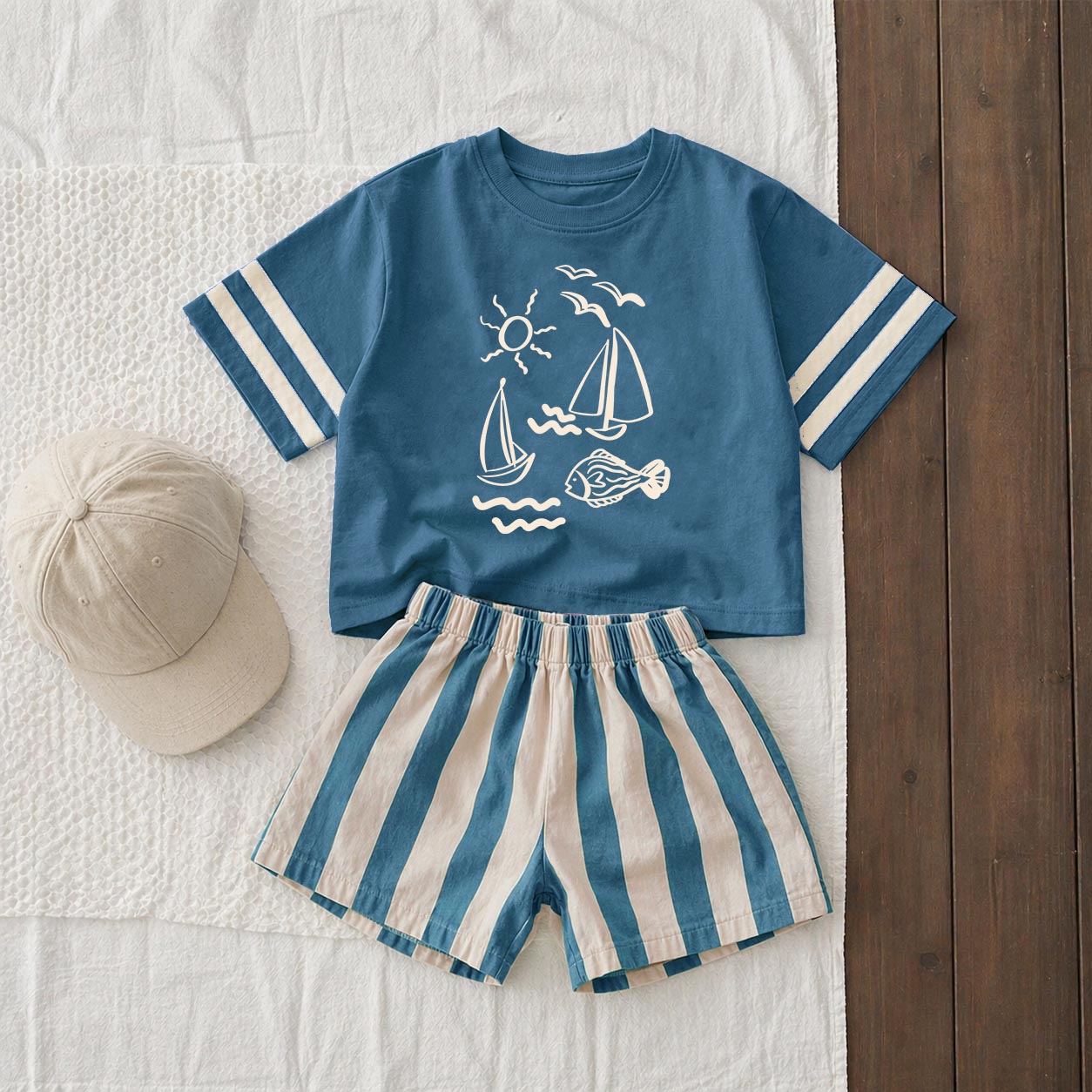 Baby & Kids Ocean Sailboat Tee and Shorts Sets