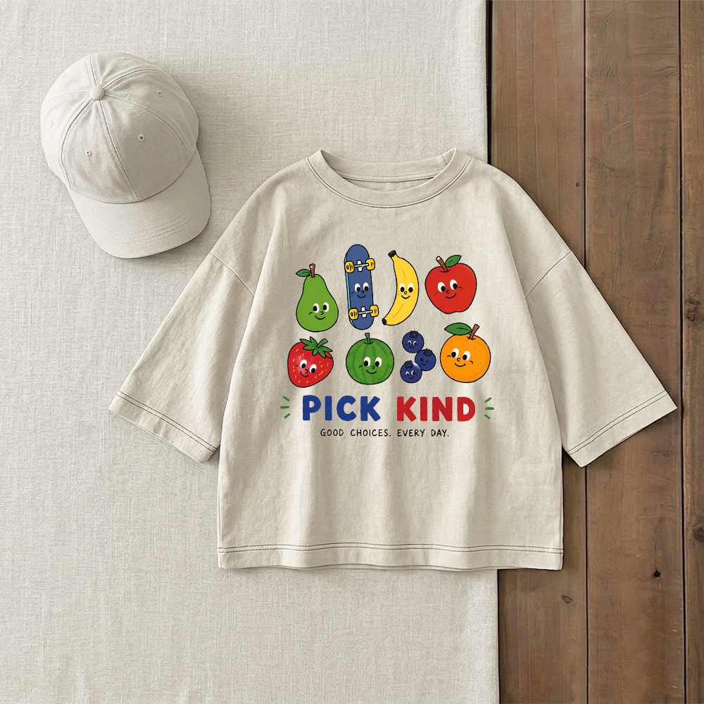 PICK KIND Baby & Kids Fruit Skateboard T-Shirt (6M-12Y)